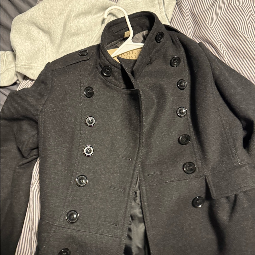 Burberry Charcoal Double-Breasted Jacket